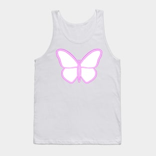 Pink butterfly neon Tank Top